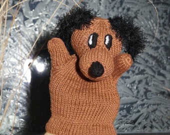 Dog hand puppet handmade