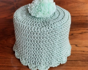 Crocheted toilet paper cones