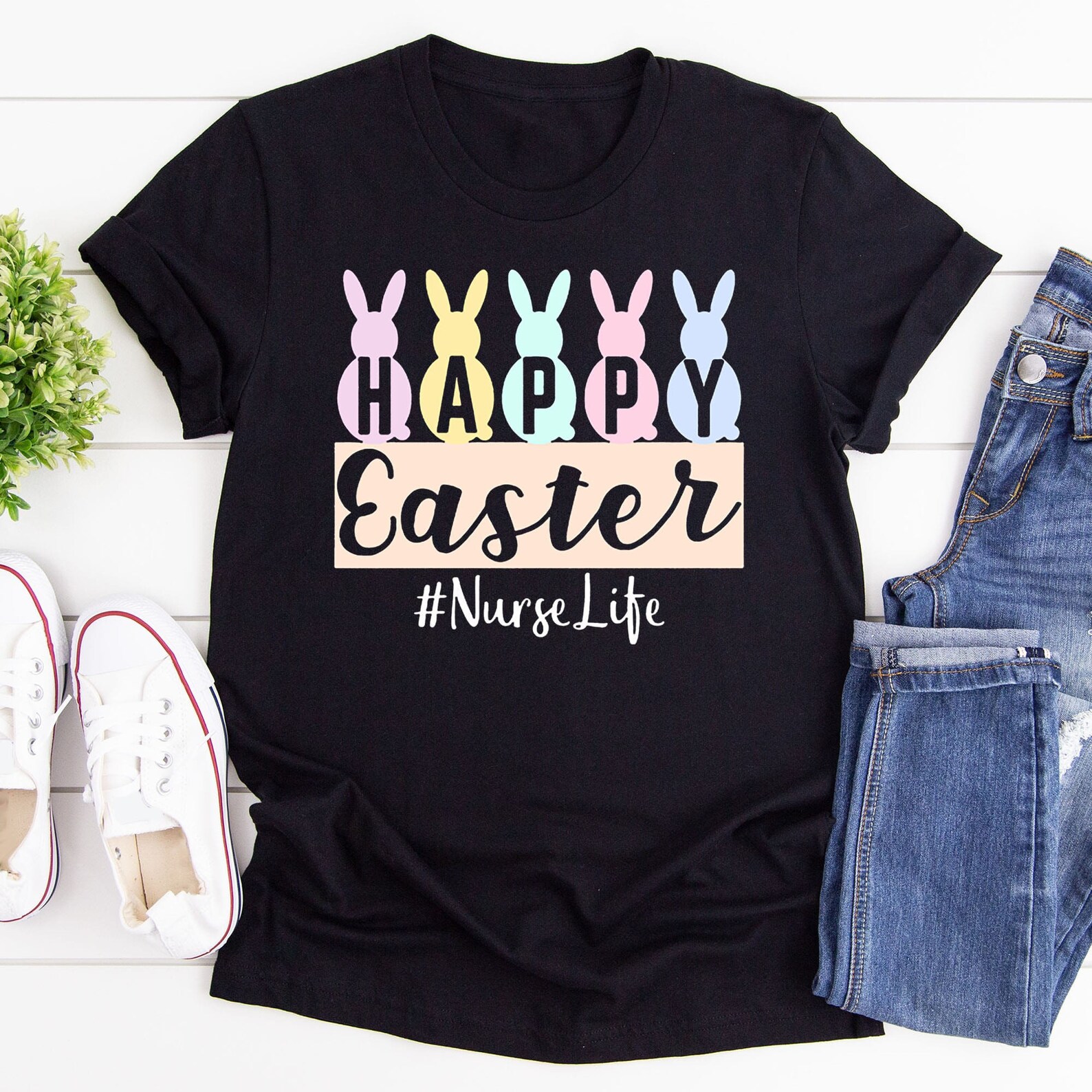 Happy Easter Nurse Life Personalized Shirt Easter Bunny Nurse Etsy