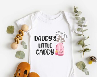 Daddy's Little Caddy, Daddy's Golfing Buddy Onesie®, Cute Father's Day Onesie®, Cute Father's Day Baby Girl Onesie®, Father's Day Bodysuit