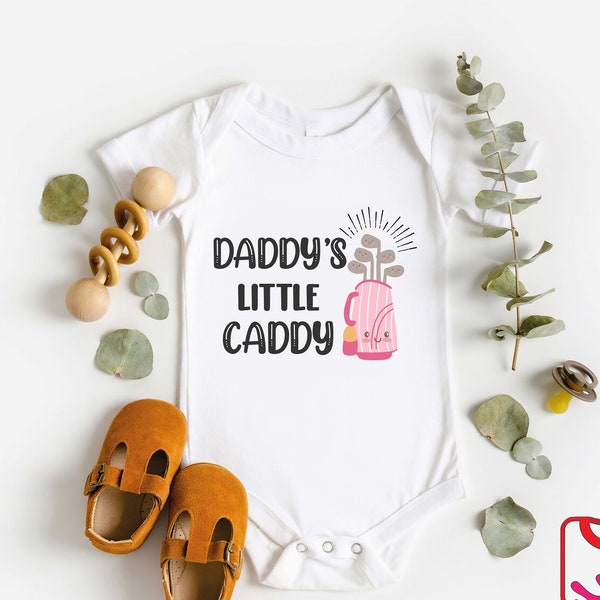 Daddy's Little Caddy, Daddy's Golfing Buddy Onesie®, Cute Father's Day Onesie®, Cute Father's Day Baby Girl Onesie®, Father's Day Bodysuit