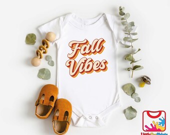 Fall Vibes Baby Bodysuit,Autumn Baby Onesie®,Fall Vibes Baby Onesie®,Retro Fall Baby Shower Gift,Cute Fall Onesie®