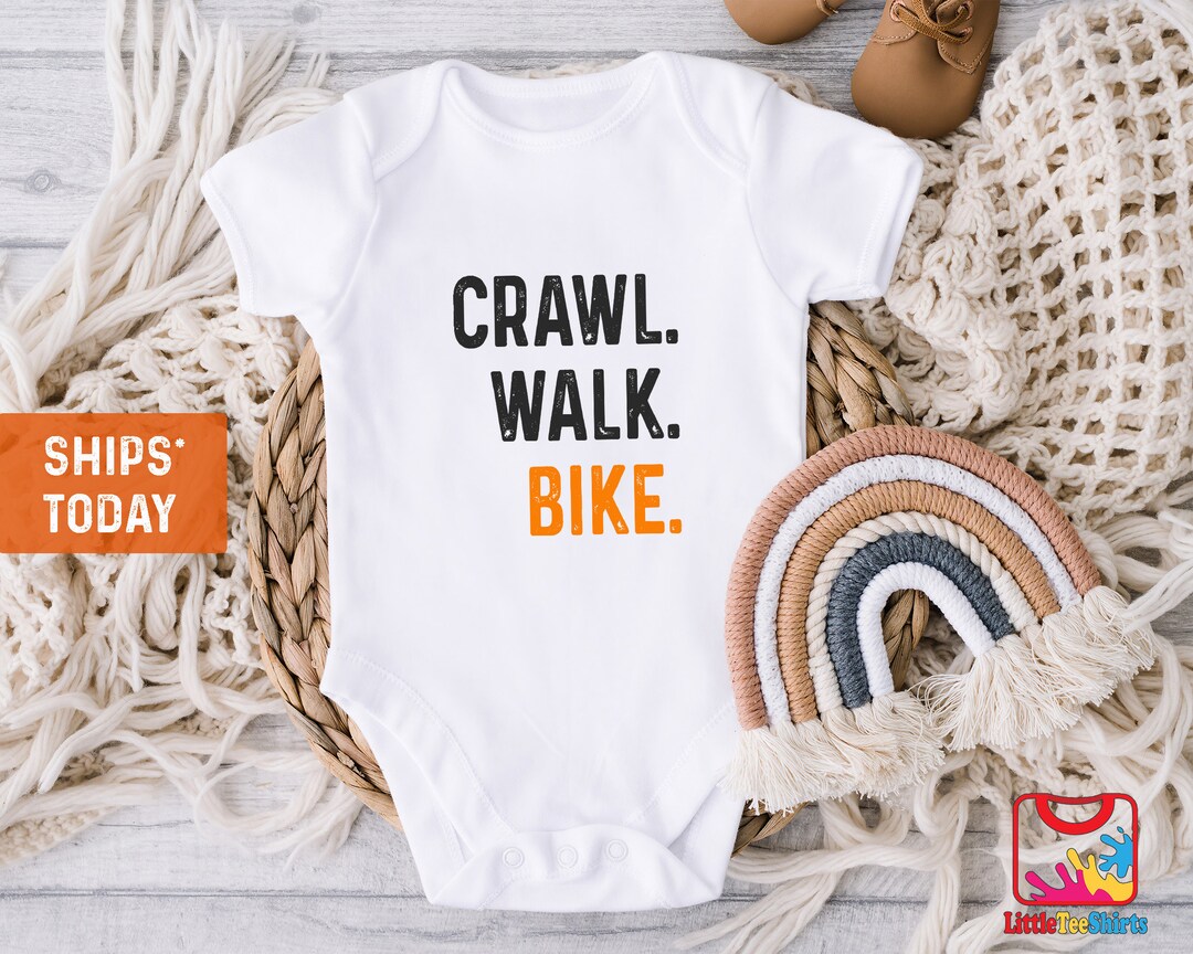 Bike Baby Onesie® Crawl, Walk, Bike Baby Onesie® Cute Little Biking
