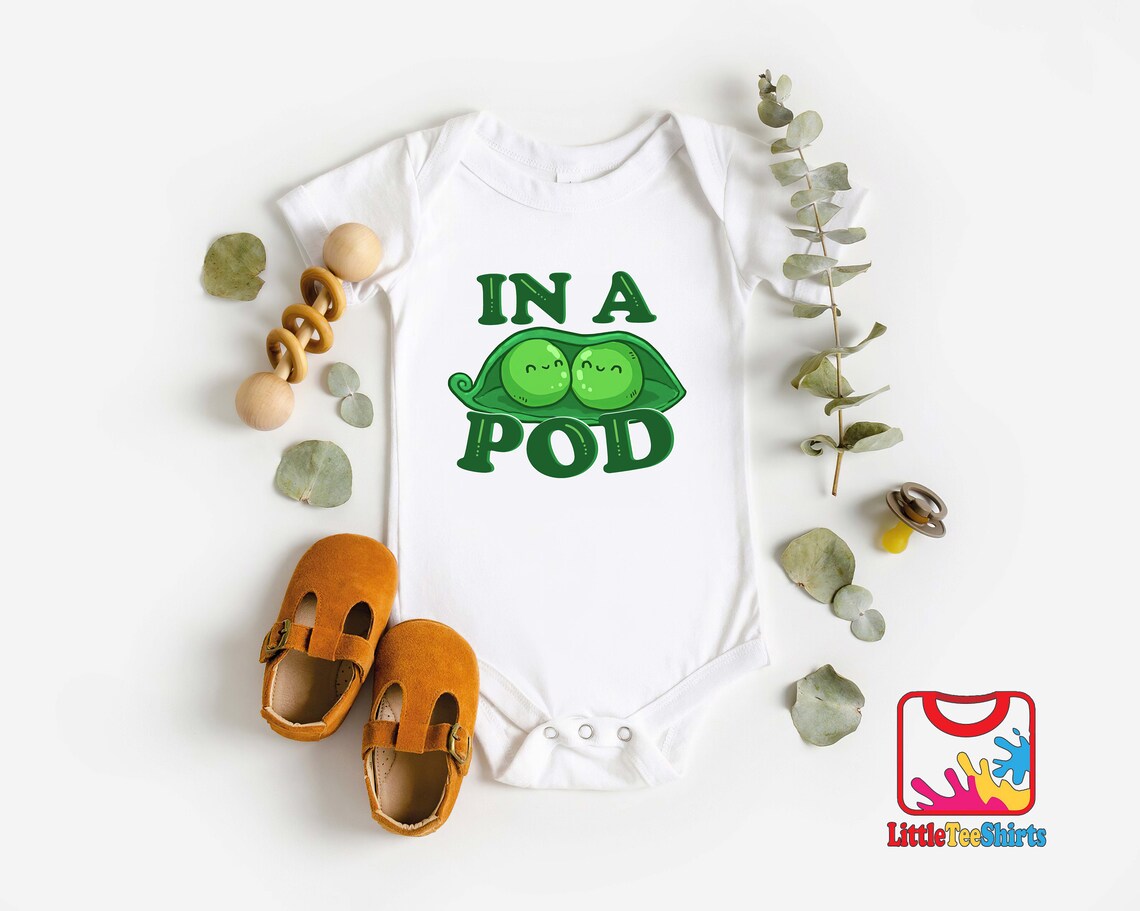 Twins Baby Onesie®two Peas in A Pod Twins Baby Etsy