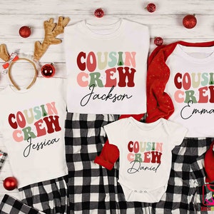 Personalized Cousin Crew Christmas shirts, Cousin Crew Hats Christmas Shirts, Christmas Pajamas,  Christmas Shirts, Christmas Pajama Tops