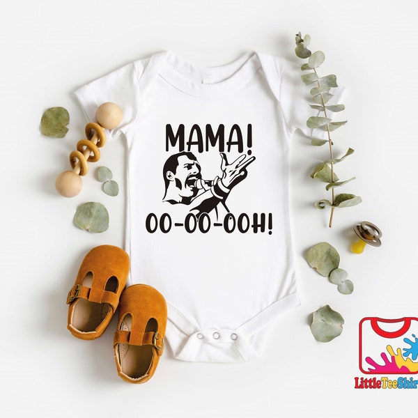 Freddie Mercury Baby Onesie®, Bohemian Rhapsody Mama Oo Ooh Oooh, Unique Baby Gift for Queen Fans