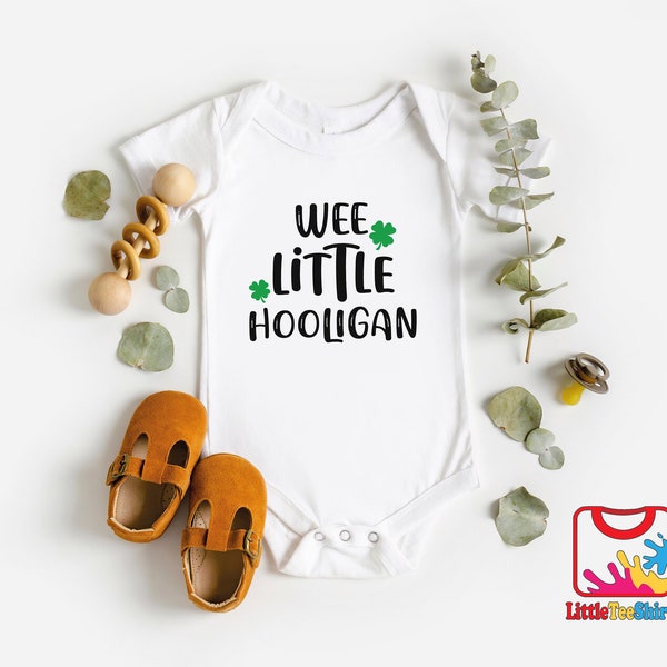 St. Patrick's Day Baby Onesie®,Wee Little Hooligan Baby Onesie®,Funny Irish Baby Onesie®