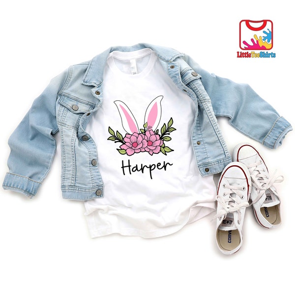 Personalized Happy Easter Shirt,Girls Easter Shirt,Easter Day Kids Shirt,Happy Easter Bunny Shirt,Cute Easter Toddler Shirt