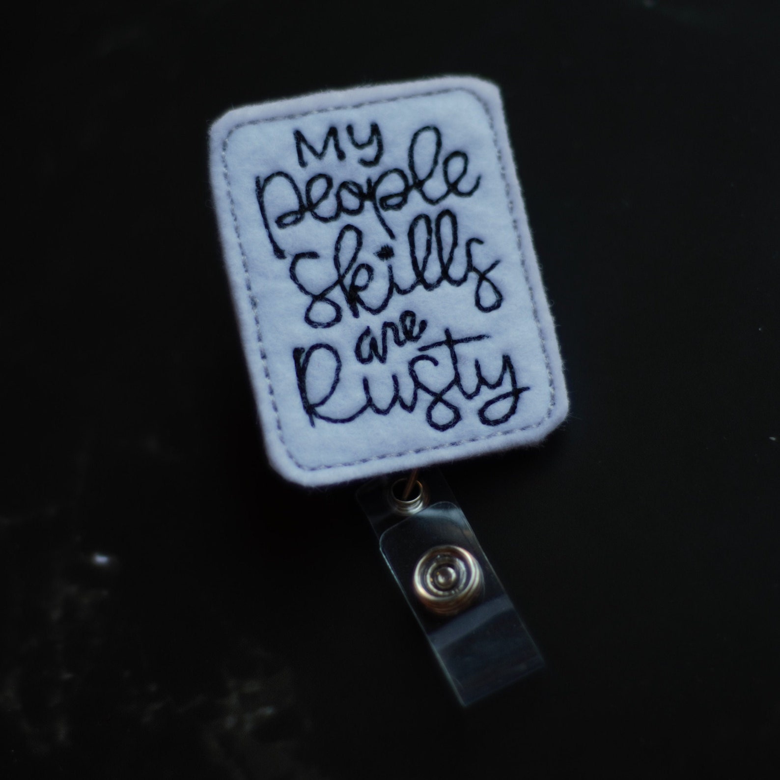 Funny Badge Reel Badge Reel or Saying My People Etsy