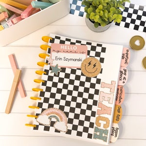 Printable Editable Teacher Lesson Planner for 2023 - 2024 School Year - Digital Download - Muted Retro Theme