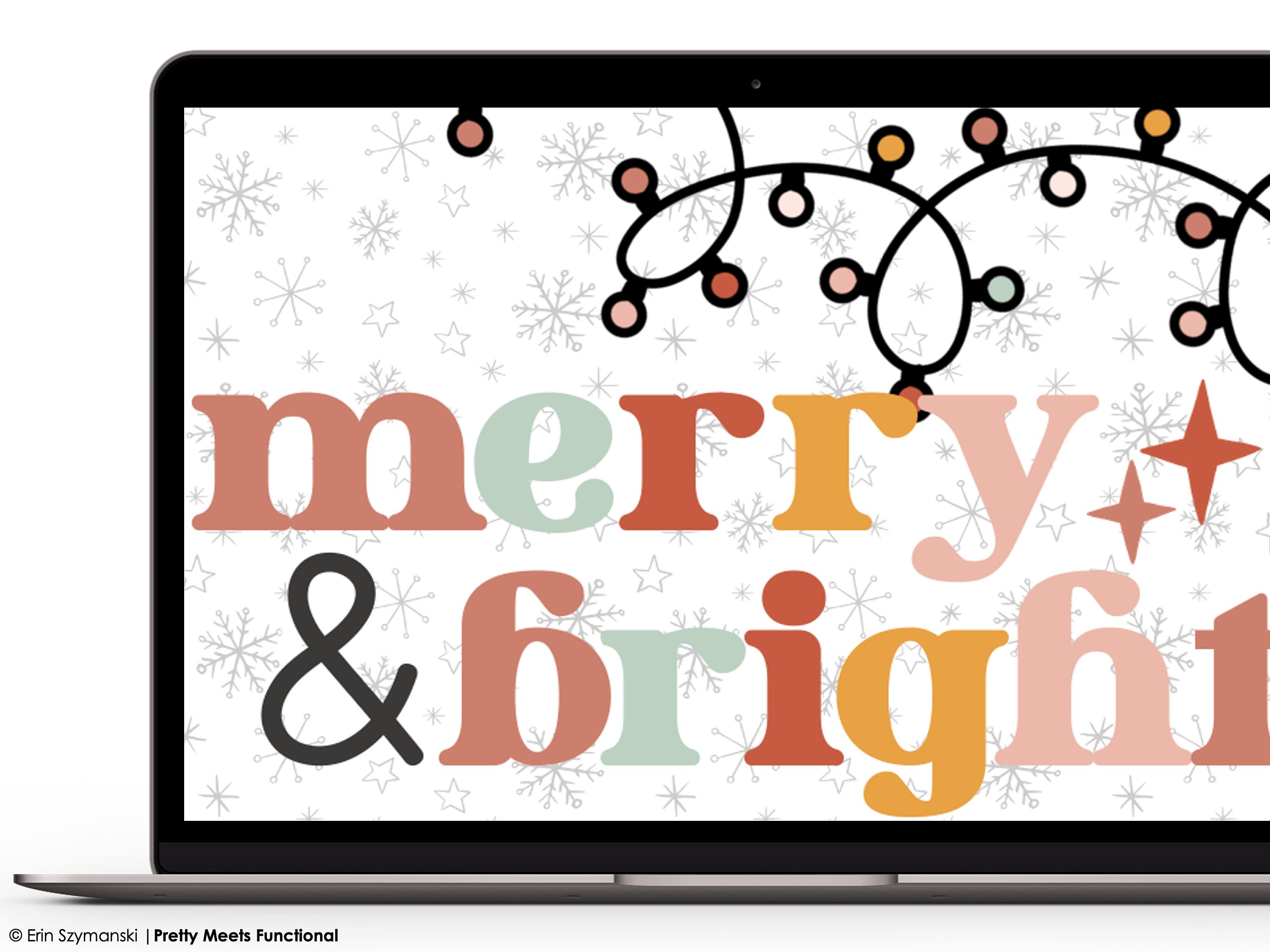 Winter Holiday Christmas Themed Digital Classroom Slide Templates with Timers - Editable