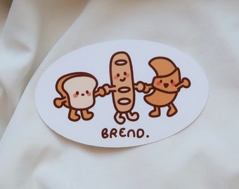 bread trio waterproof sticker