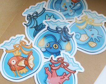 fish bag creatures vinyl stickers