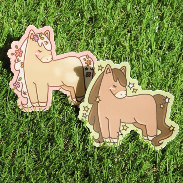 year of the horse matte vinyl stickers