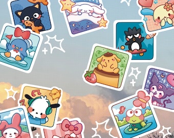 cute character waterproof vinyl sticker