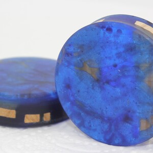 1 Pair of 42mm Handmade Resin and olive wood Plugs