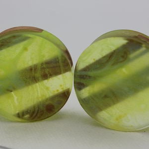 1 Pair of 42mm Handmade Resin and olive wood Plugs
