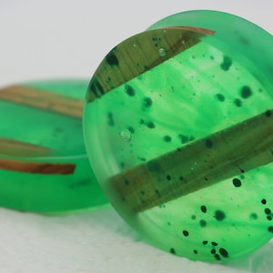 1 Pair of 42mm Handmade Resin and olive wood Plugs