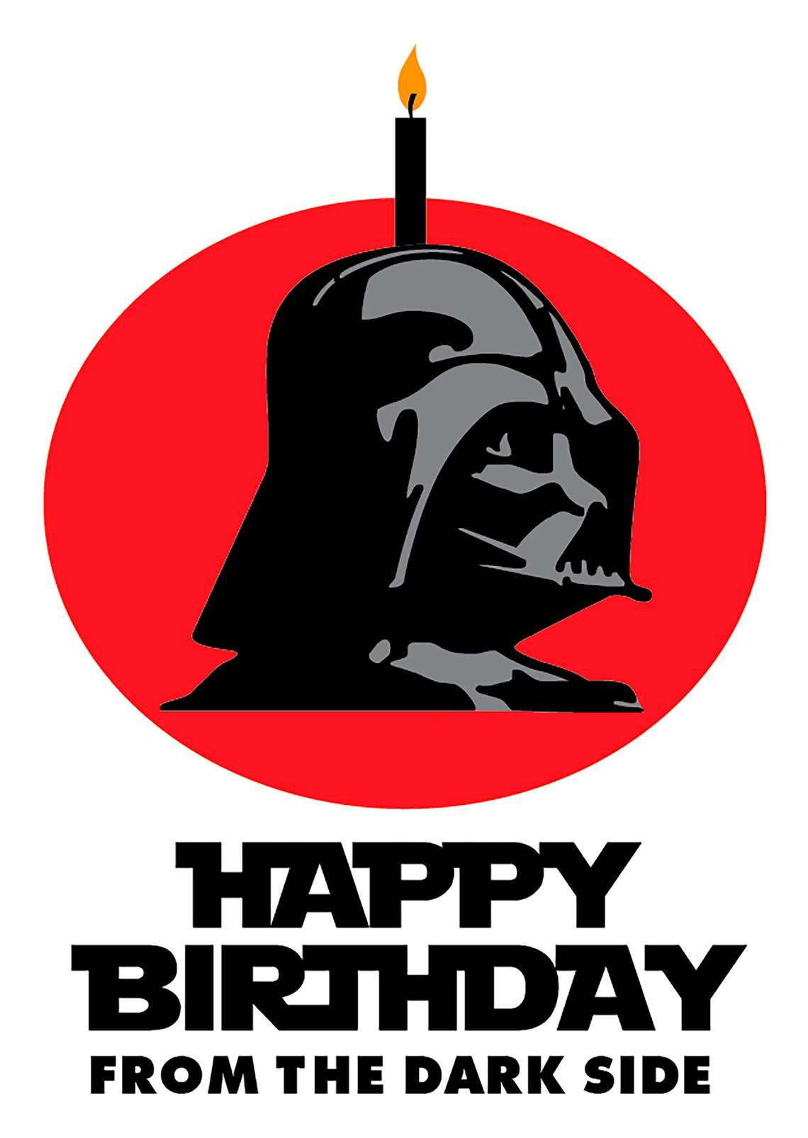 Darth Vader Dark Side Birthday card Darth Vader Birthday Etsy