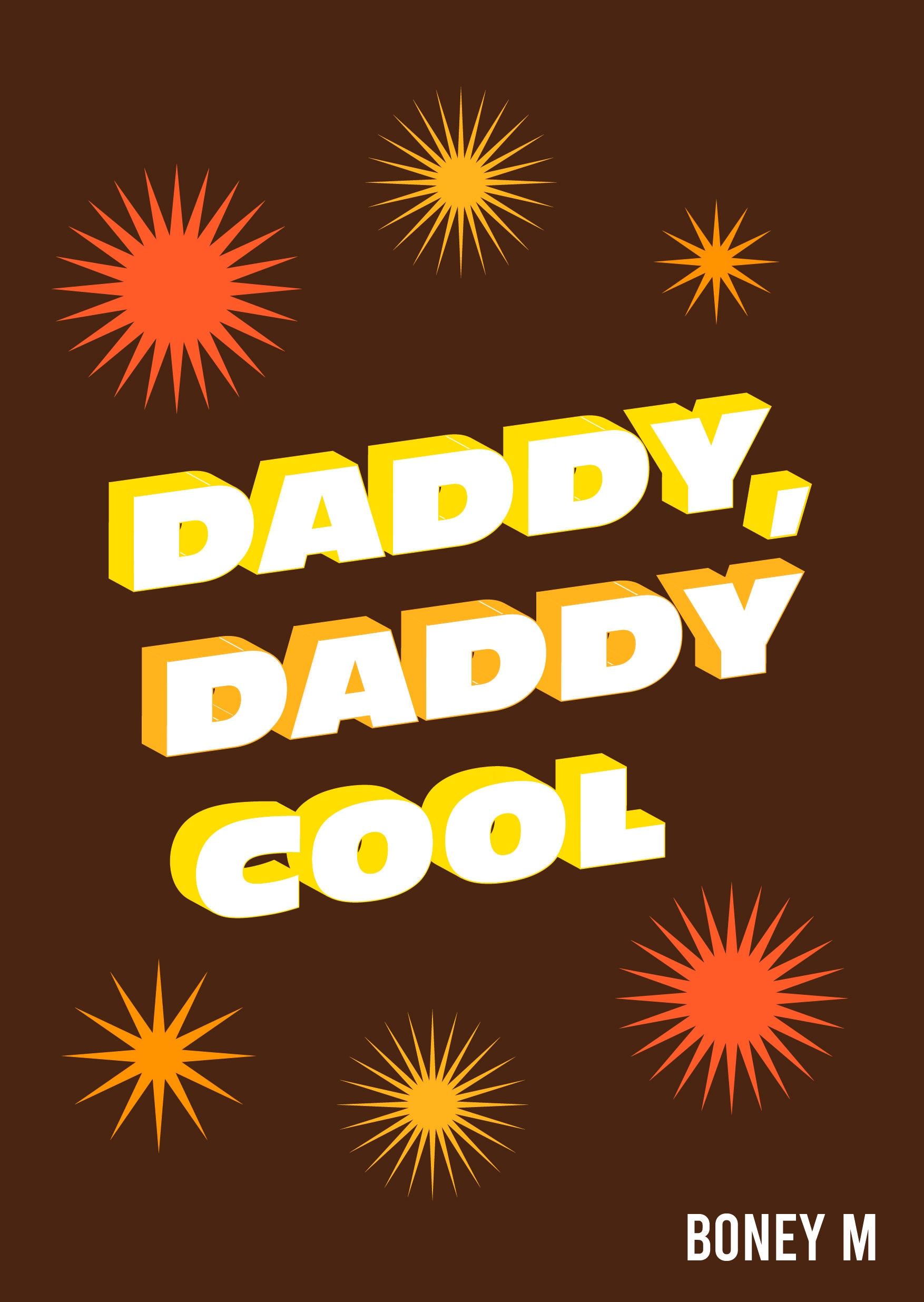 Boney M 'Daddy Daddy Cool' Song Lyric Print A4/A3/A2 Etsy Boney M 'Daddy Daddy Cool' Song Lyric Print A4/A3/A2 Etsy