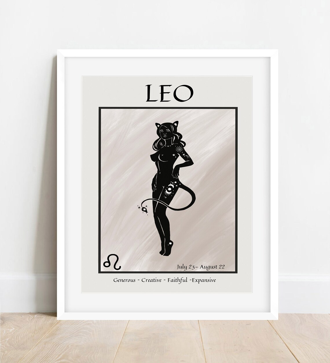 Instant Download: Leo Poster Leo Gift Birthday Astrology | Etsy
