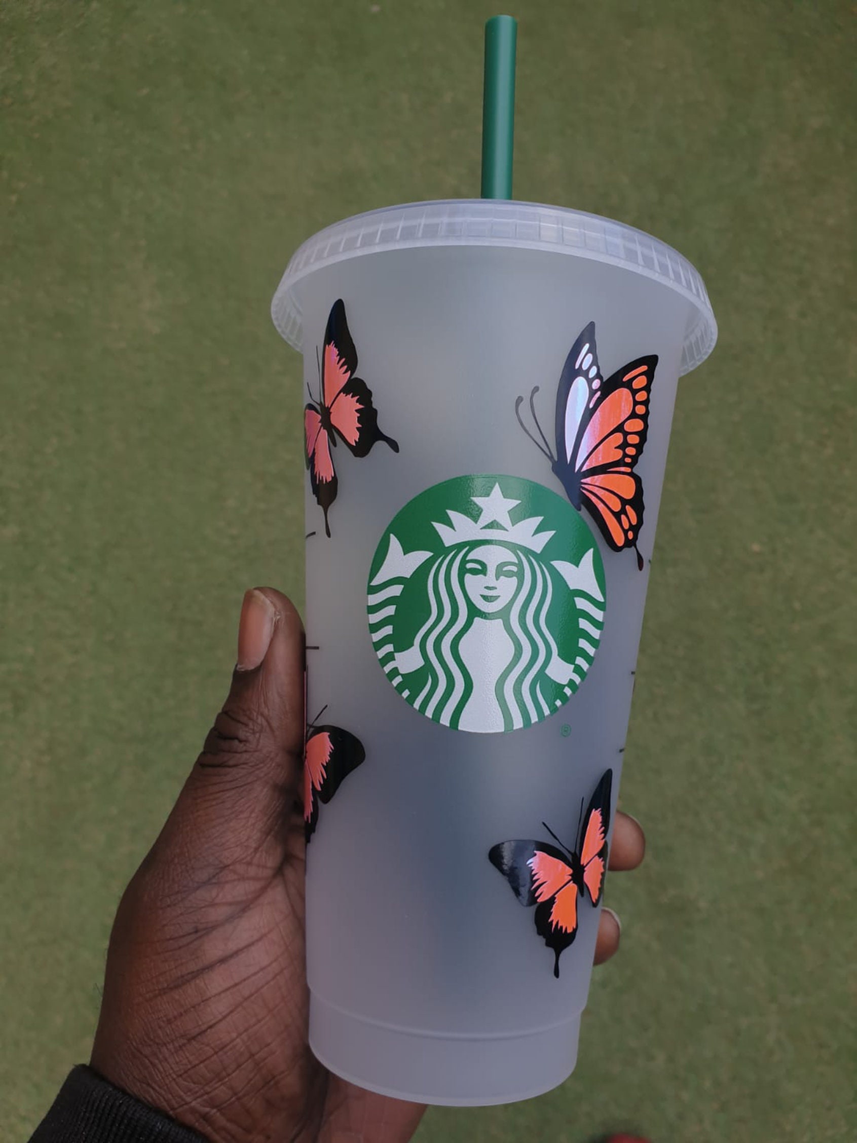 Butterfly Starbucks Cup Tumbler with Name and Butterflies | Etsy