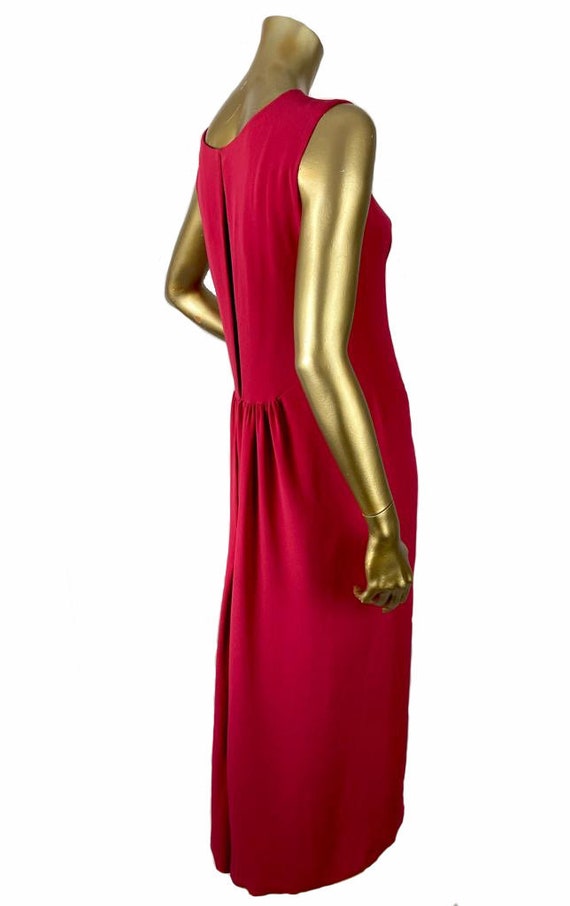 BALENCIAGA Haute Couture Raspberry Silk Crepe Evening Dress | Etsy UK