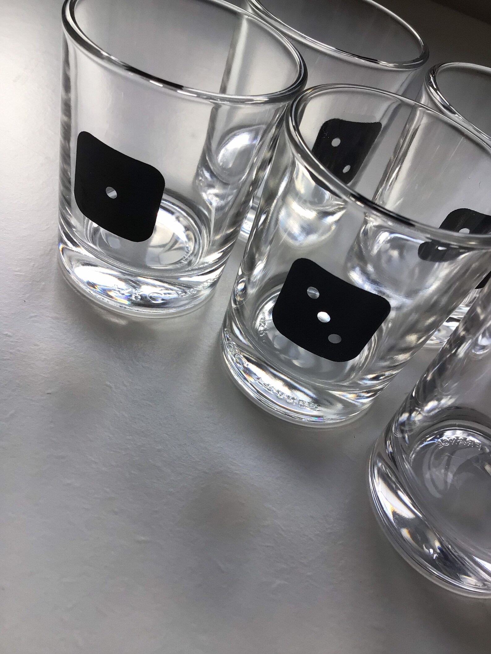 Shot glasses dice painted numbers dice games man cave cocktail Etsy