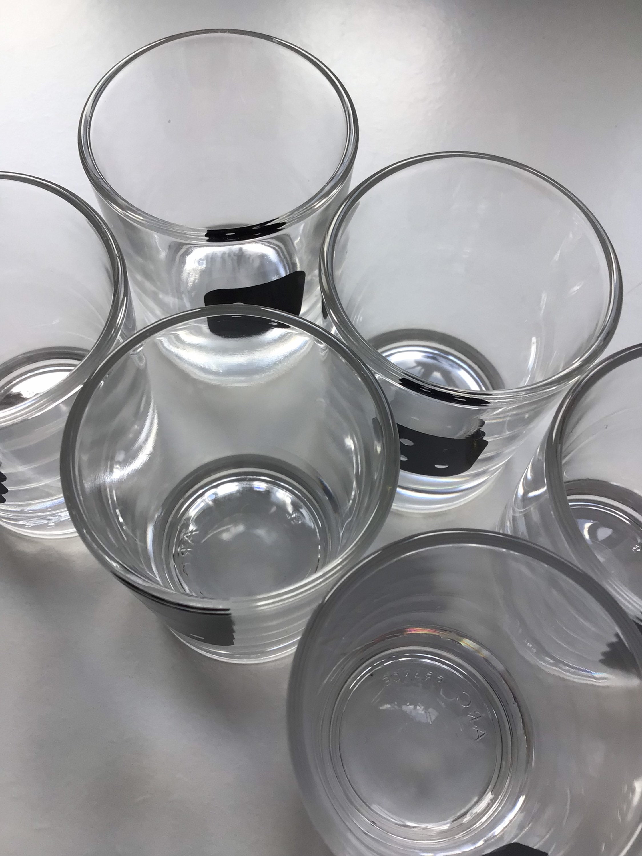 Shot glasses dice painted numbers dice games man cave cocktail Etsy