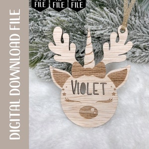 DIGITAL DOWNLOAD FILE - Christmas Reindeer - svg, ai and dxf files included