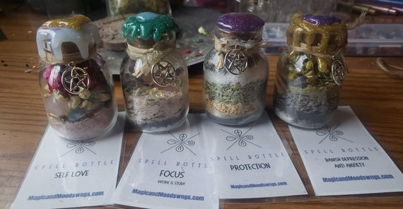 Set of 4 spell jars