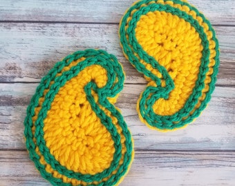 Crochet Coaster | Mango Coaster | Mango Motif
