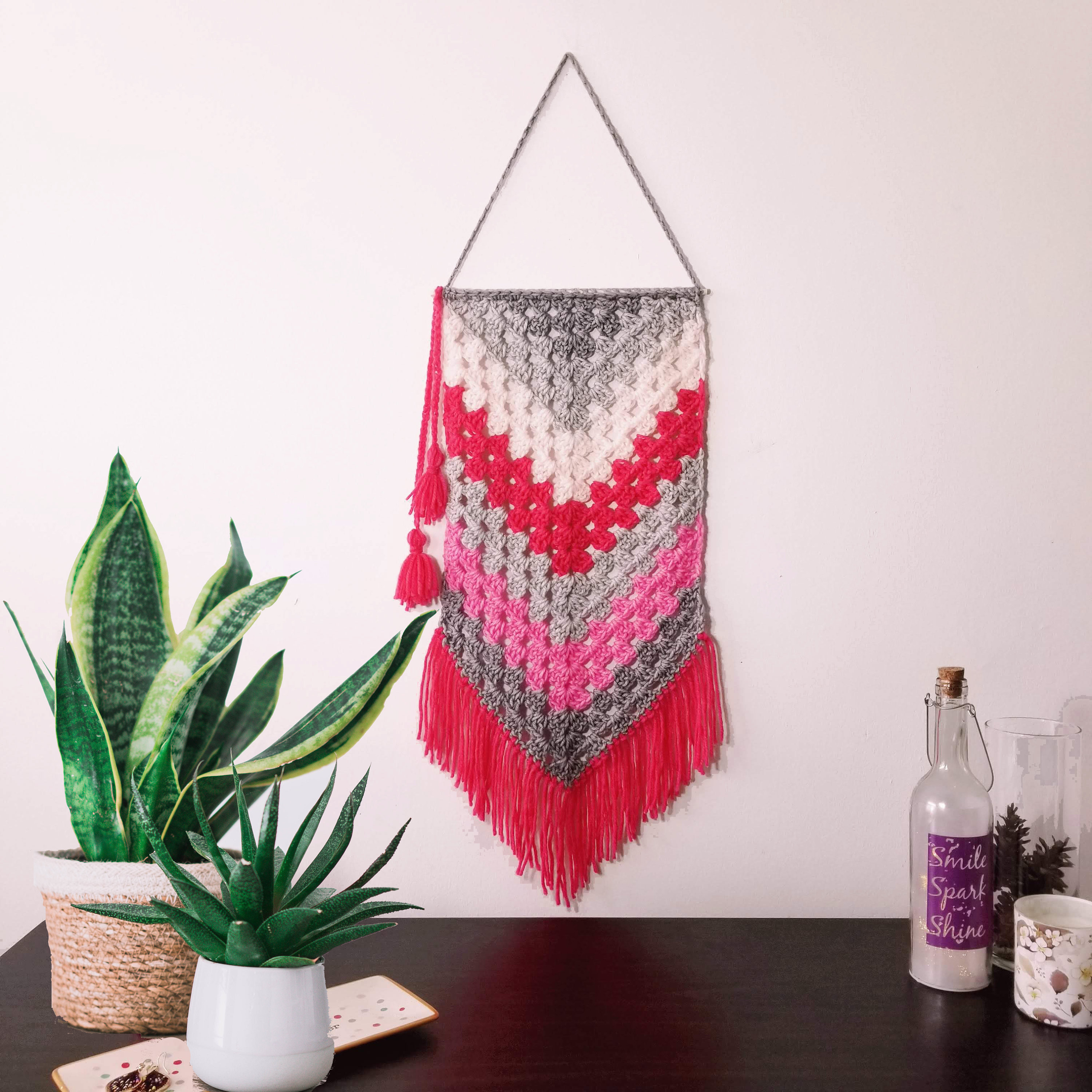 Boho Crochet Wall Hanging Pattern DIY Wall Hanging Etsy