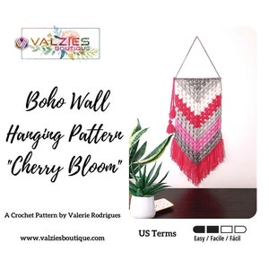 Boho Crochet Wall Hanging Pattern DIY Wall Hanging image 1