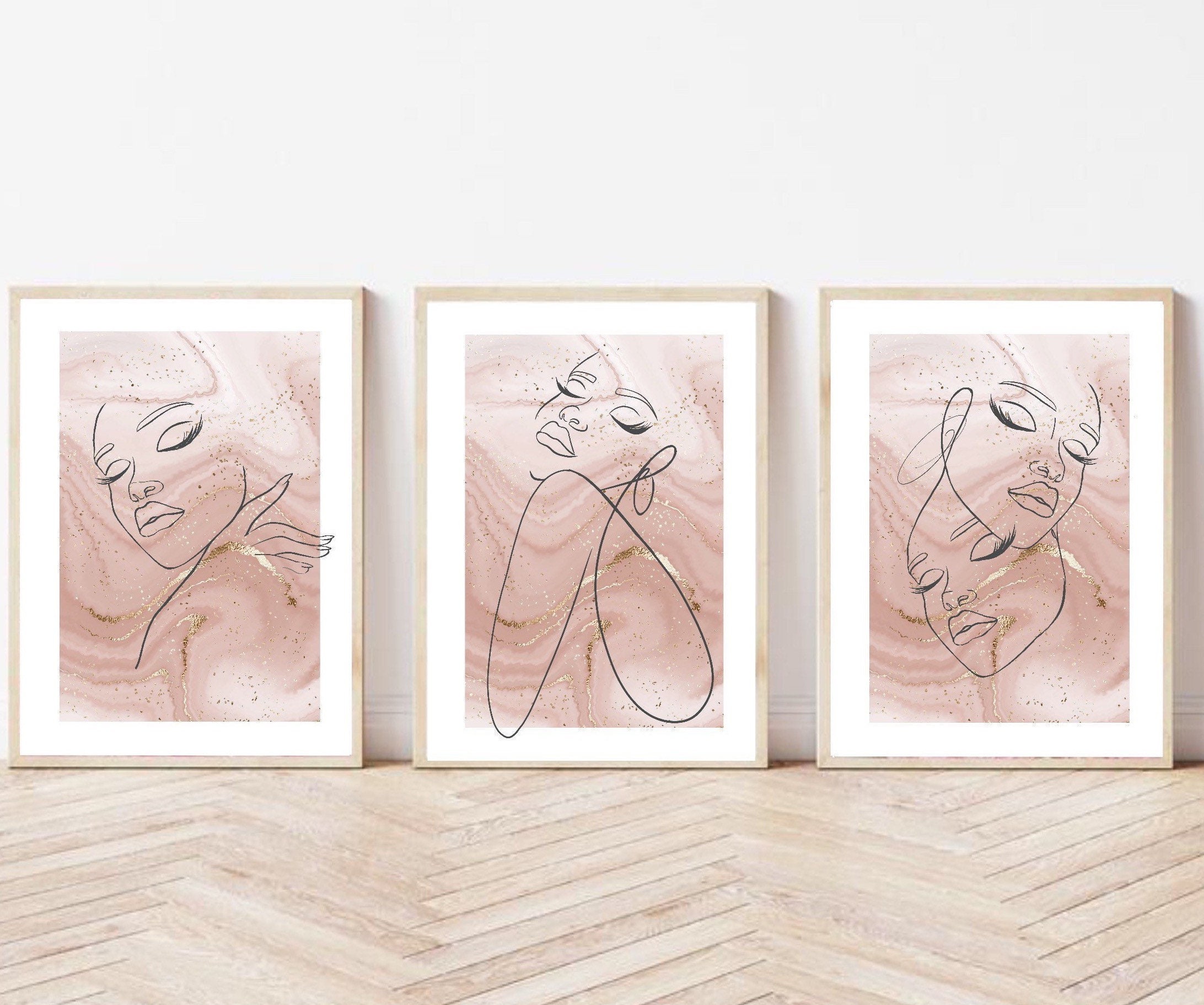 Woman Line Art Print Wall Art Decor romantic Art Prints - Etsy