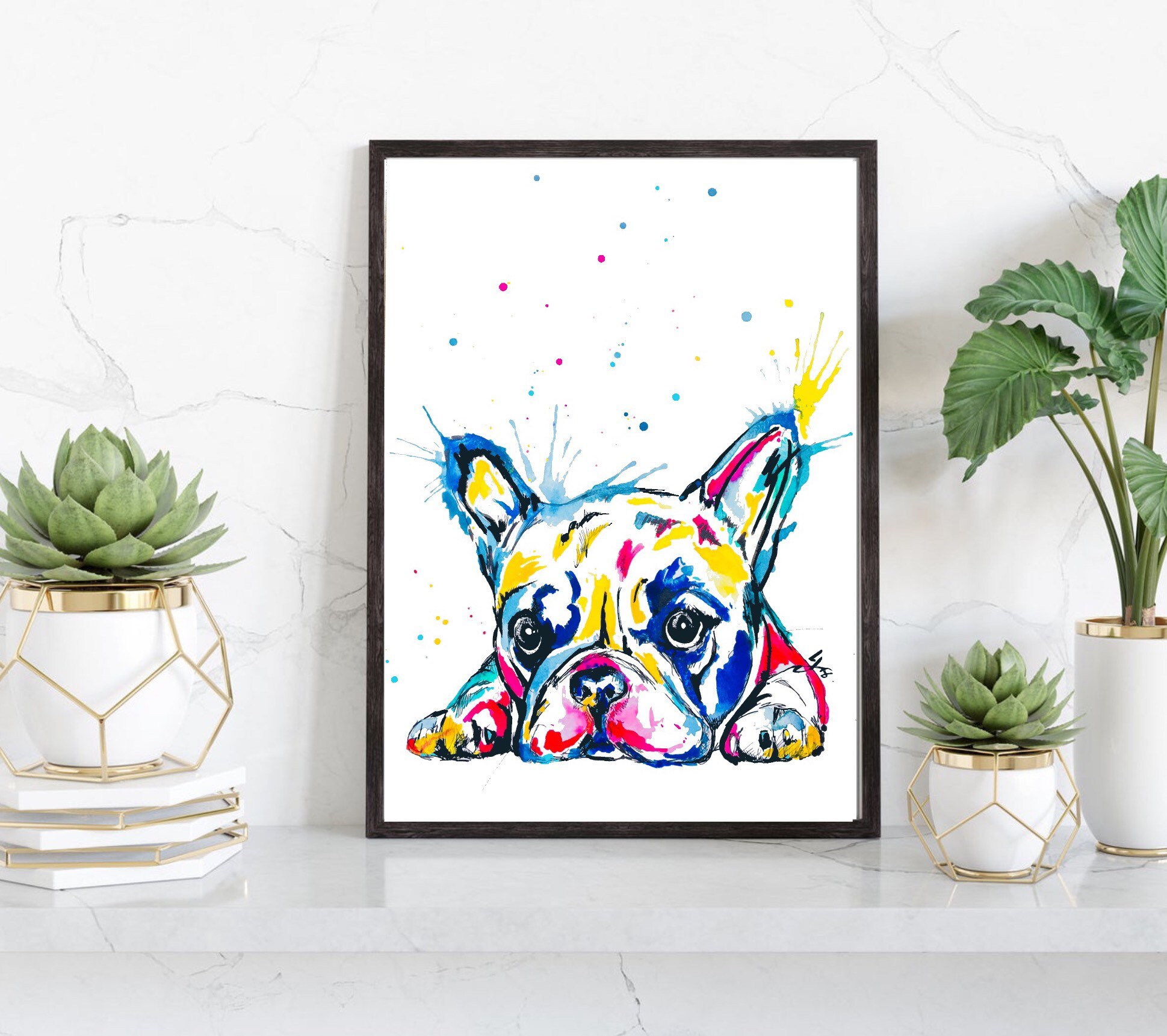 French Bulldog Print Wall art decor Frenchie Bulldog Etsy 日本