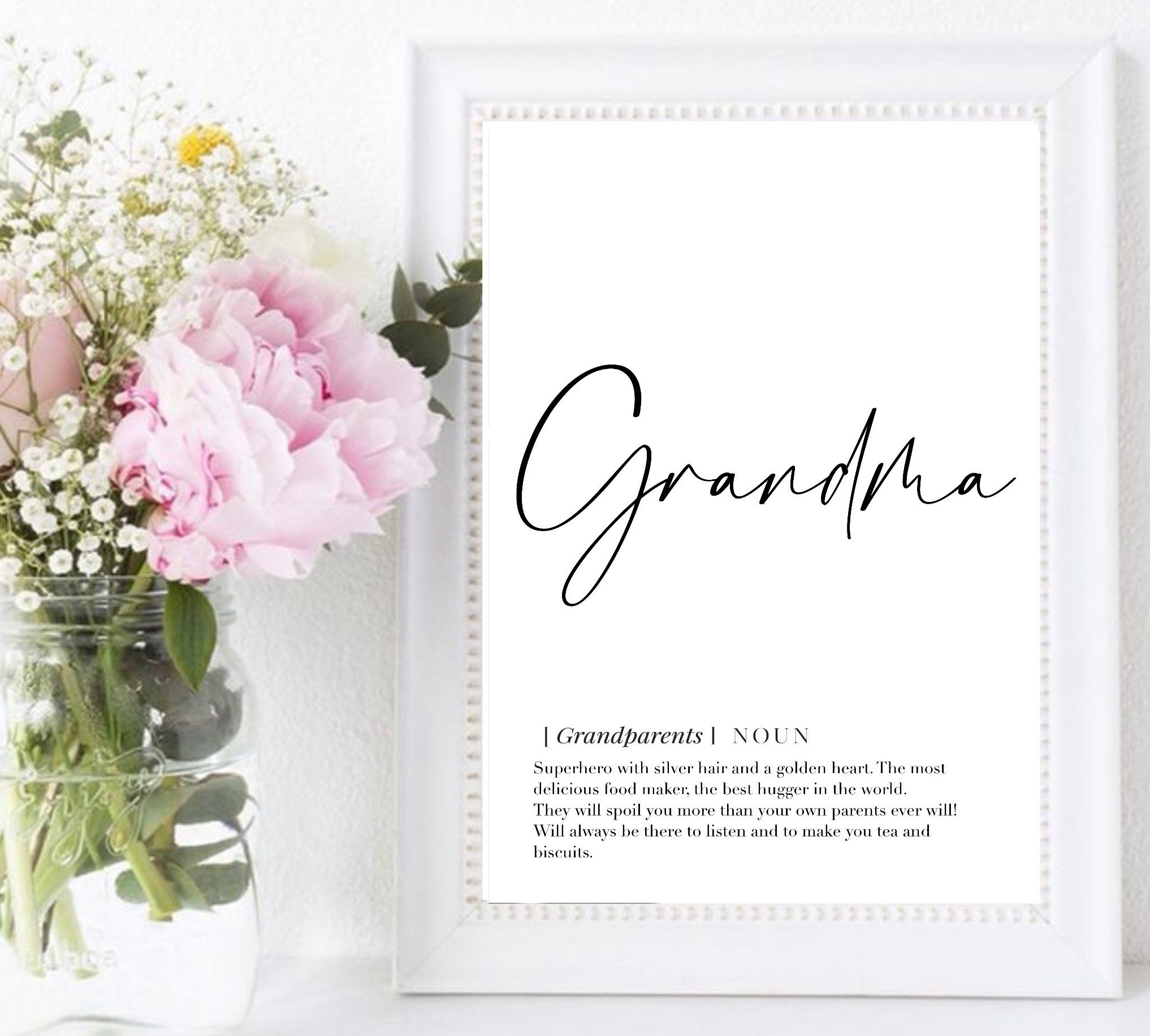 Grandma Definition Print wall art Decor Granny Etsy