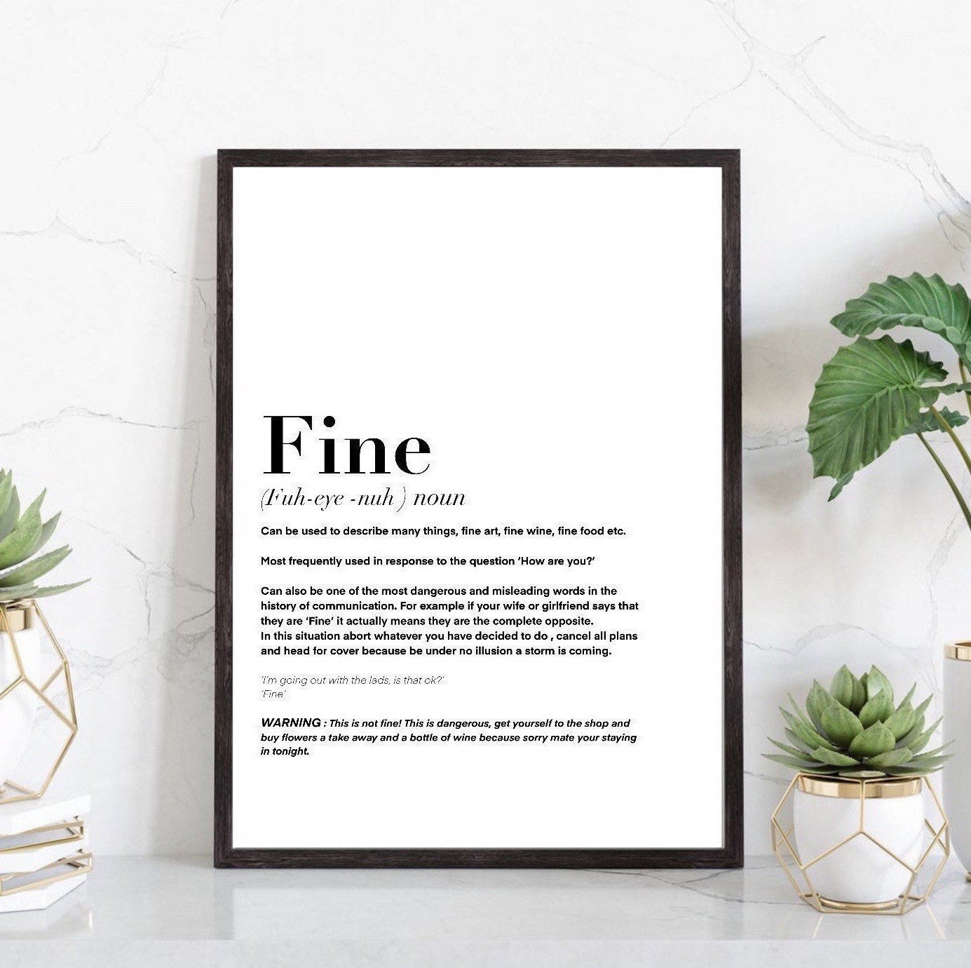 No I'm Fine Definition, Dictionary Collection Poster by Designschmiede