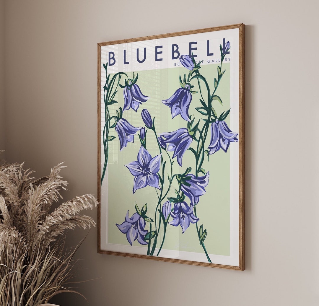 Bluebell Art Print | Floral Abstract Print | Pop Art | Botanical Prints ...