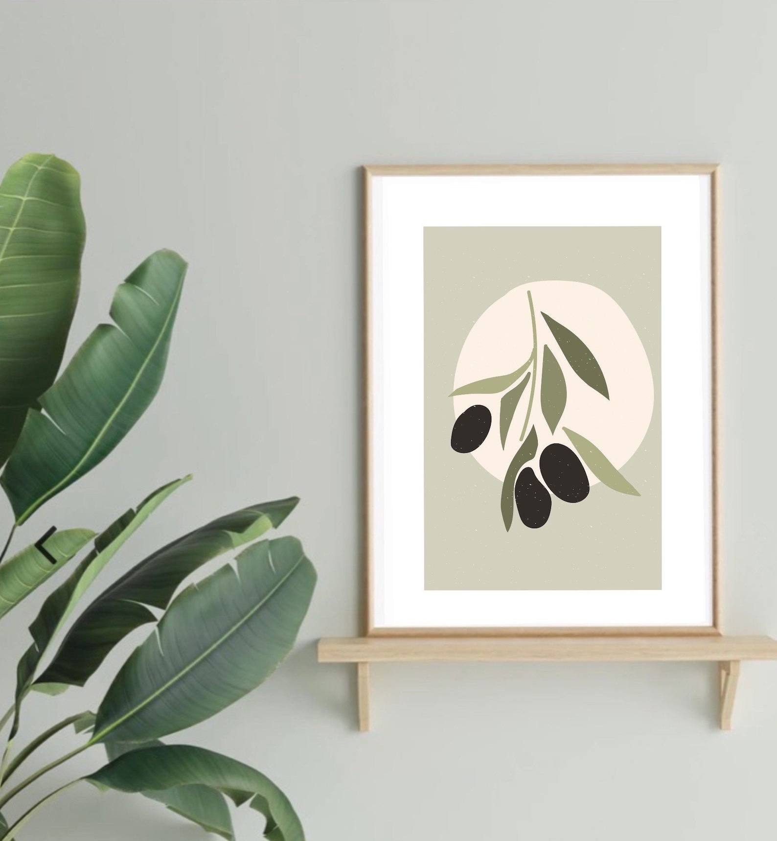 Abstract Art Print wall art decor green yellow art print Etsy