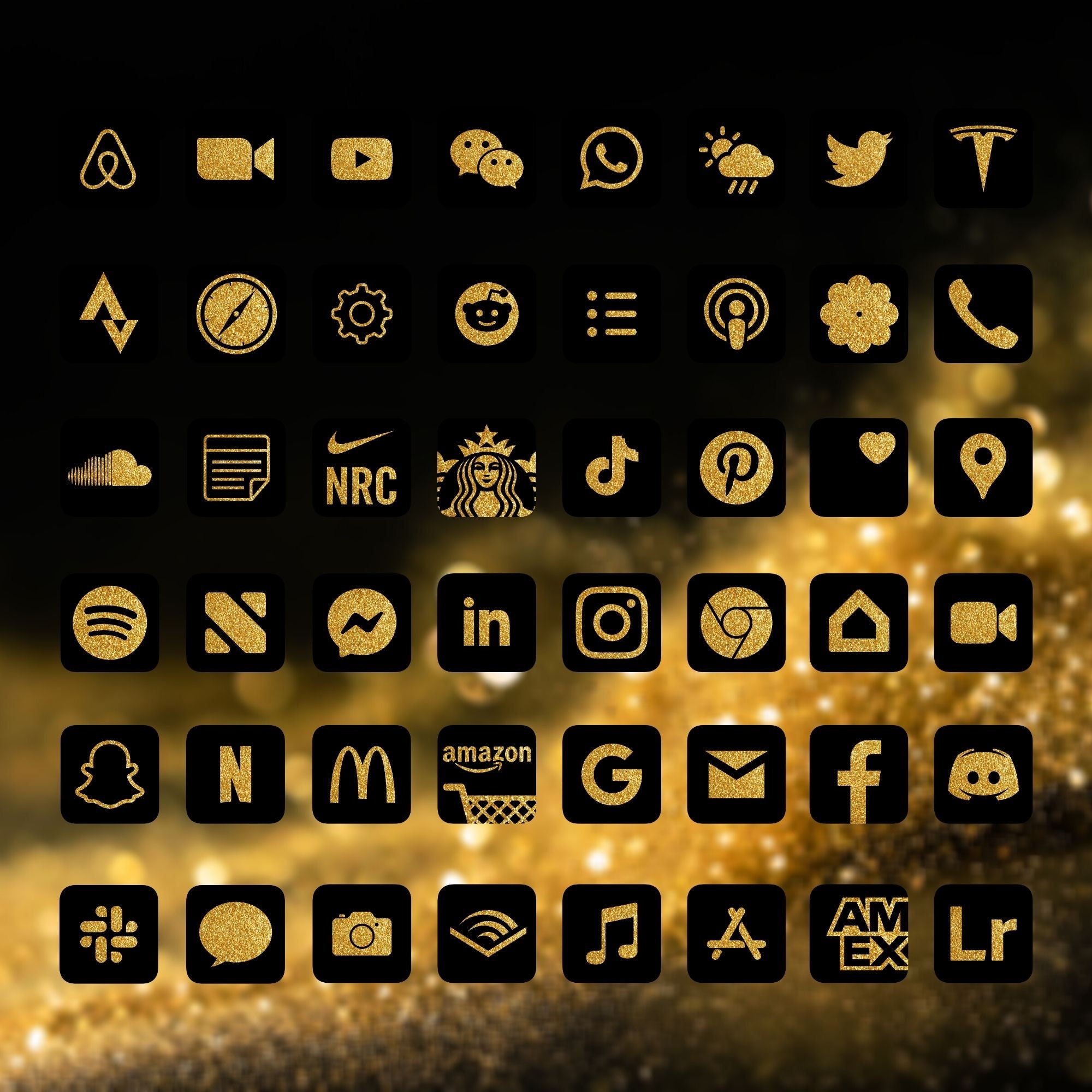 Gold Ios14 App Icons Pack I Golden Aesthetic iPhone Home - Etsy Australia
