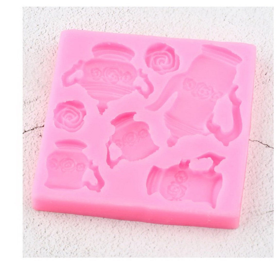 Teapot Tea Cup Silicone Mold Fondant Cake Cupcake Decorating Etsy