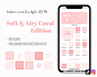Soft and Airy Nude Apple Iphone Ios 14 Icons Pack | Etsy