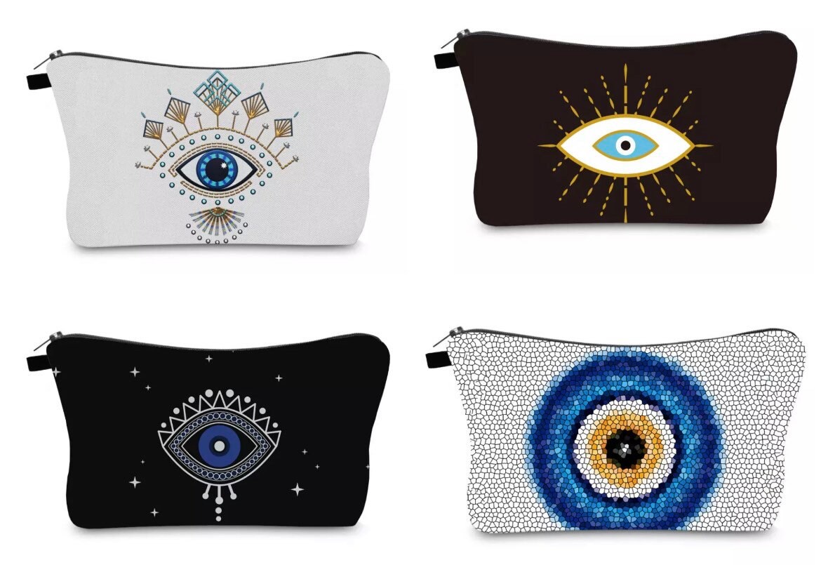 Waterproof Evil Eye Cosmetic Pouch Evil Eye Pouch Evil Eye Etsy