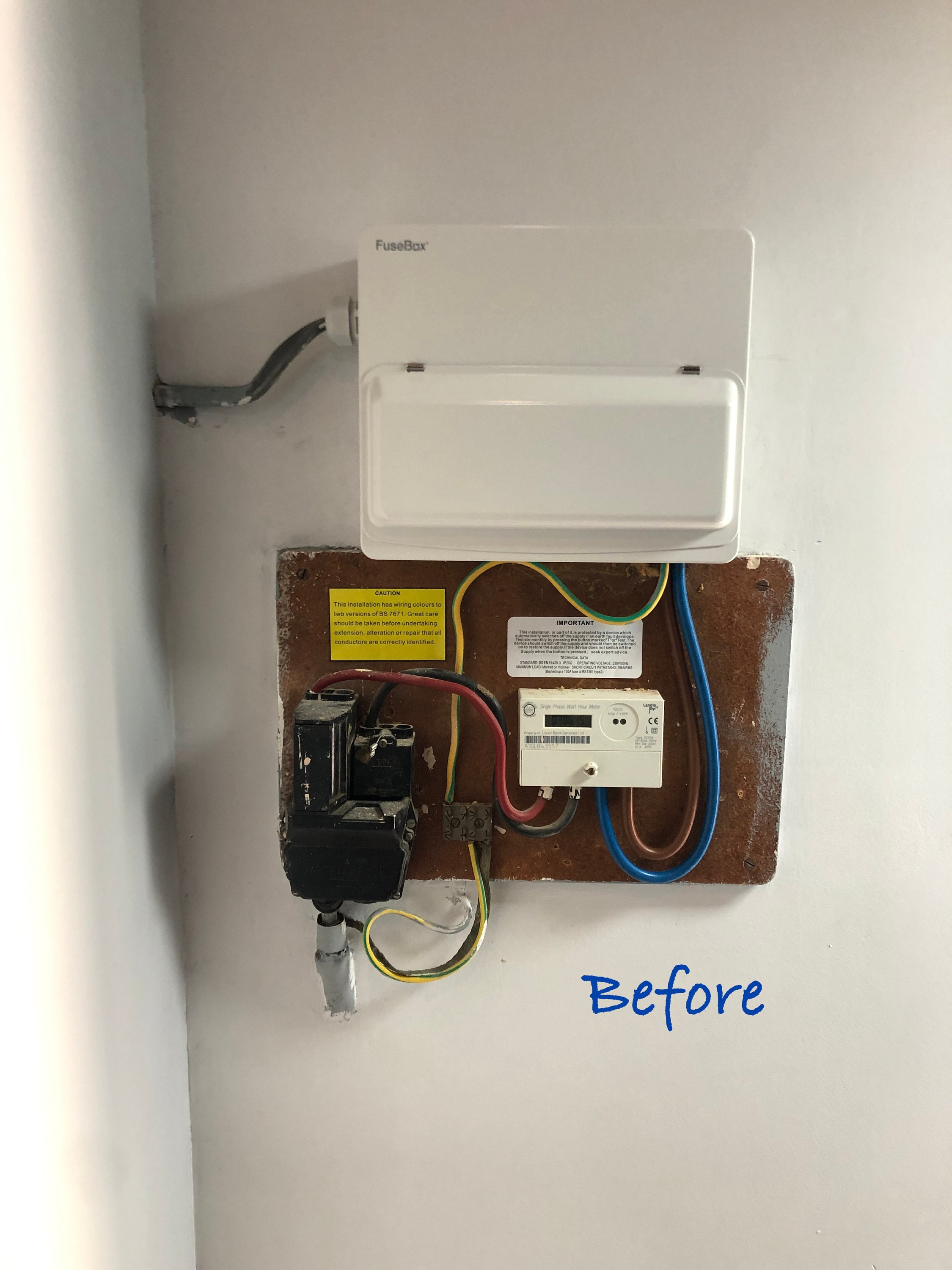 Available as Fuse Box Cover or Cupboard. Green Painted, William Morris