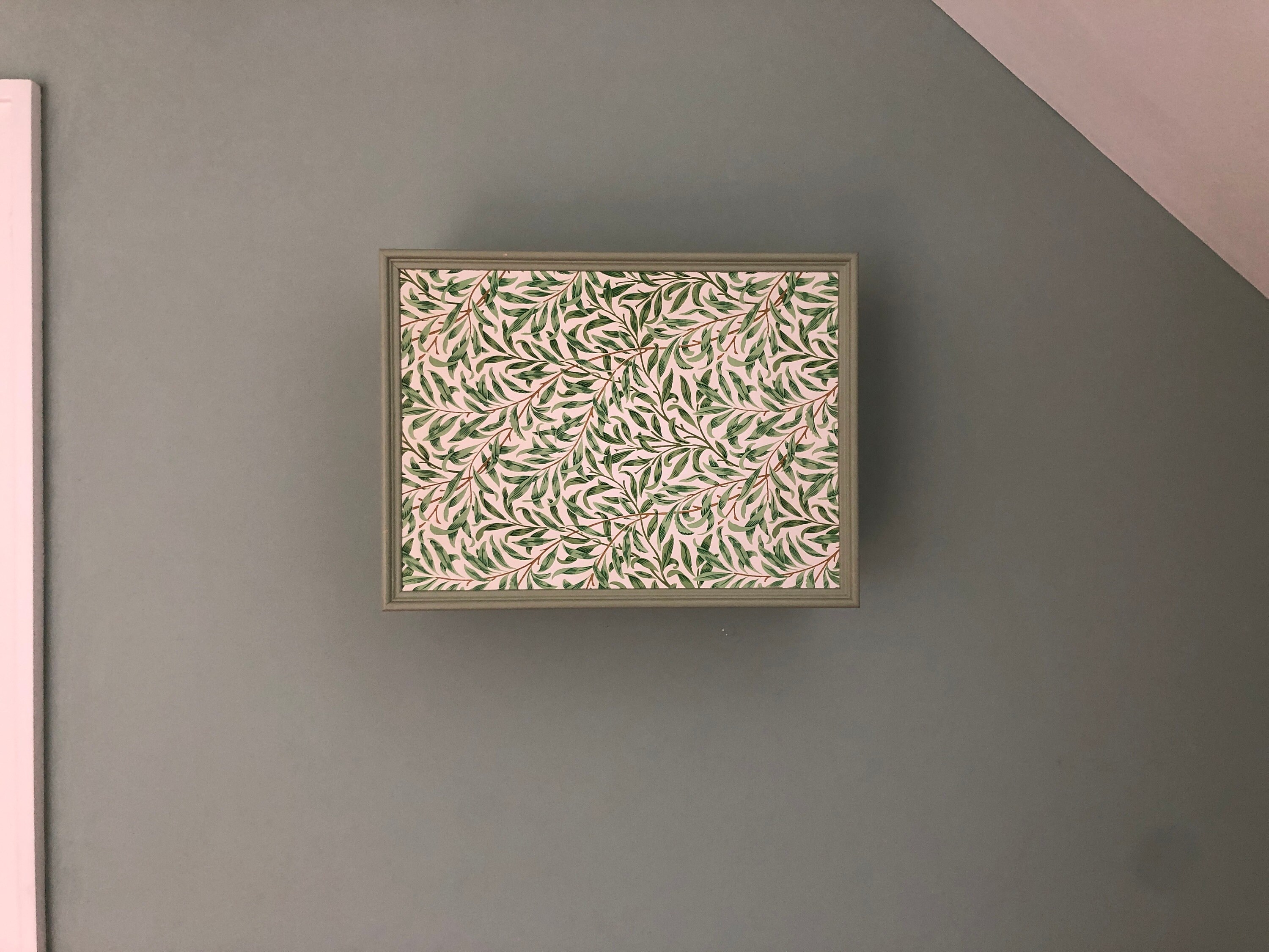 Available as Fuse Box Cover or Cupboard. Green Painted, William Morris