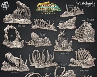 Wasteland Scatter - Castnplay |Dinosaur Terrain | Props | Dungeons & Dragons | DnD | Wargaming | Wargaming