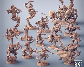 Rakshakin Headhunter Miniature Set - Artisan Guild | Tabaxi Army Set | Wargaming