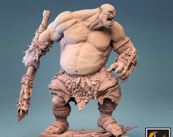 Ogre Miniature - Lord of the Print | Hill Giant Model | Gargantuan Troll | Mega Gargant | Dungeons and Dragons | DnD | Wargaming