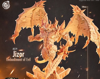 Winged Demon Prince Miniature - Castnplay | Bloodthirster Chaos Daemon Model | Dungeons & Dragons | DnD | Wargaming | Jizor